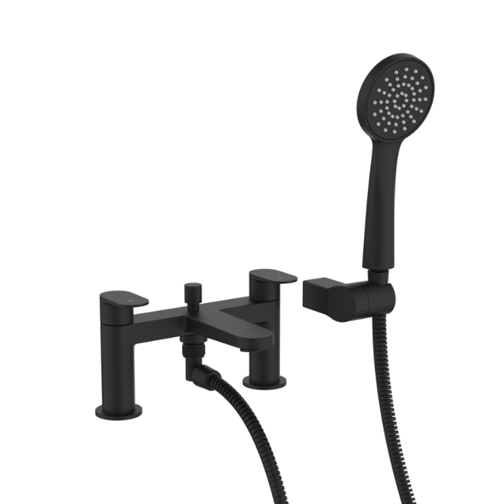 Product Cut out image of the Crosswater Drift Matt Black Bath Shower Mixer